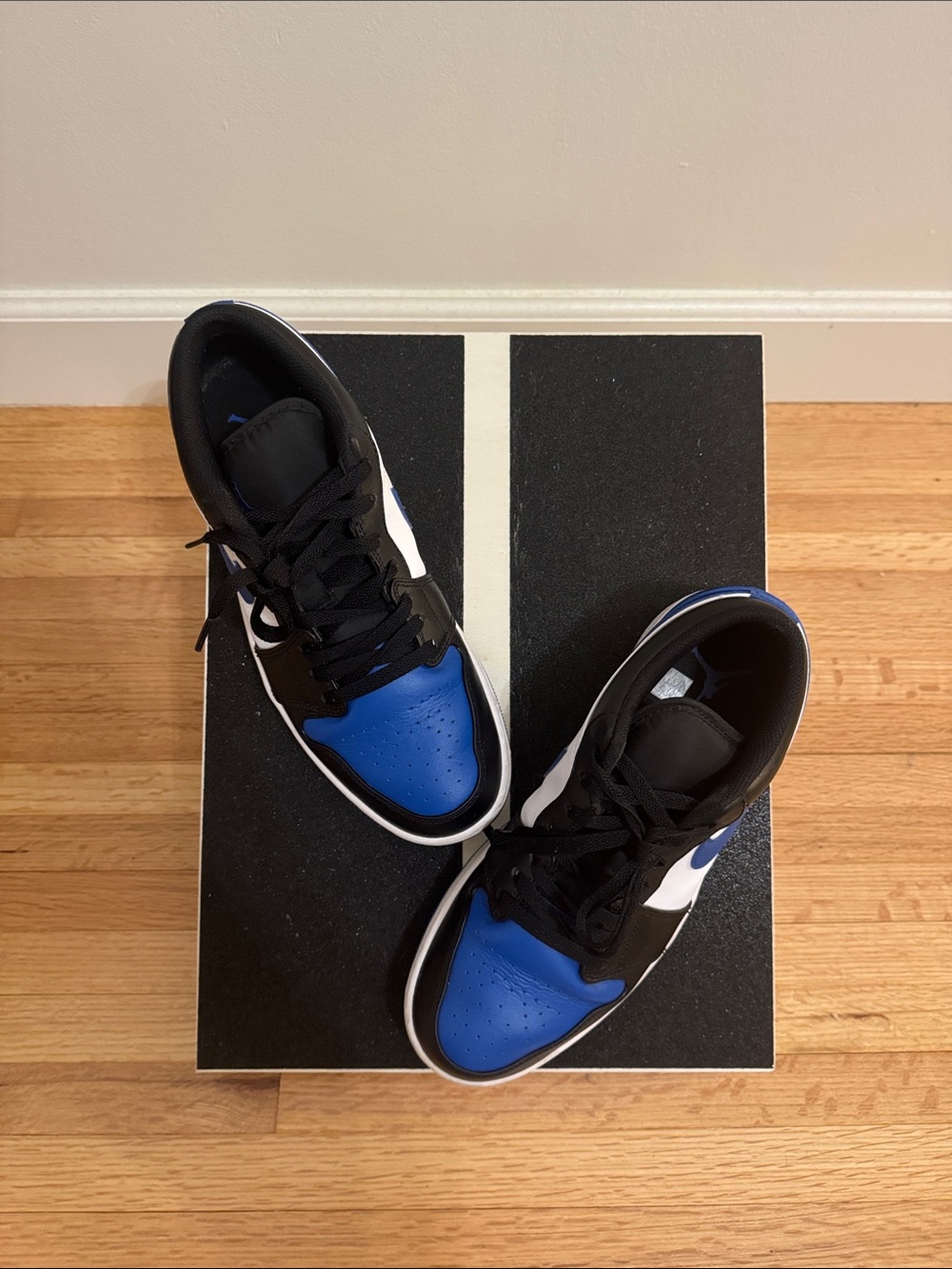 Nike Black, White & Blue Low-Top Sneakers